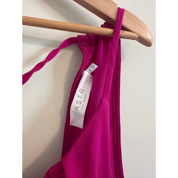 ASTR Pink Ruched Bust Slit Midi Dress Size XS - Picture 6 of 6